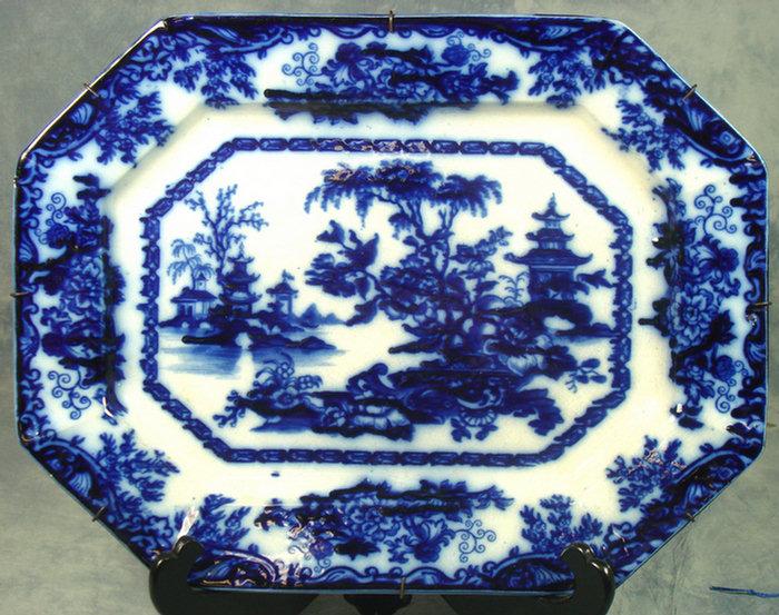 Appraisal: Staffordshire blue transfer Rhoda Gardens pattern platter very minor discoloration