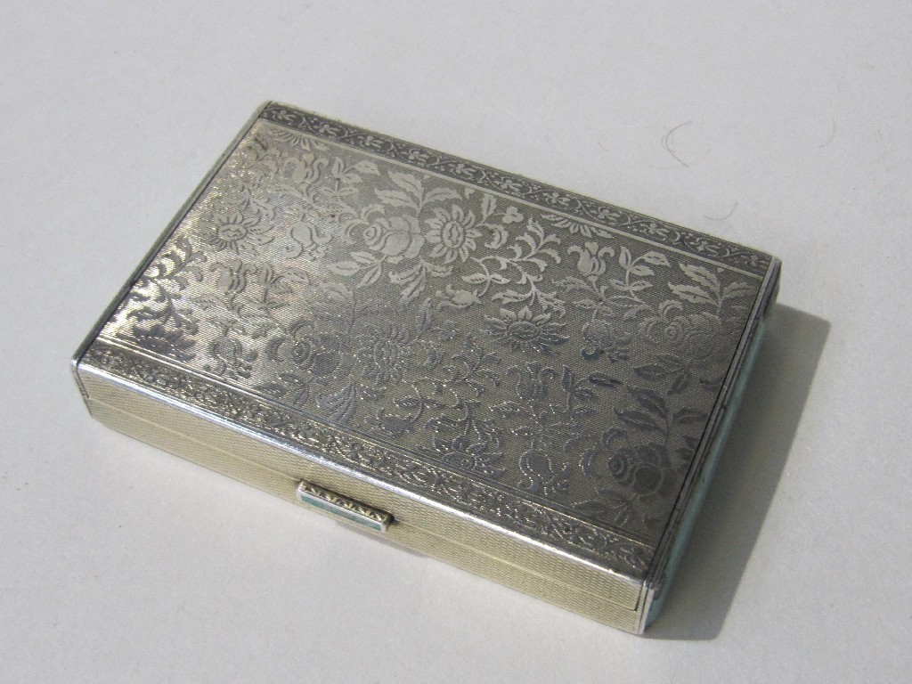 Appraisal: Continental silver and enamel cigarette case