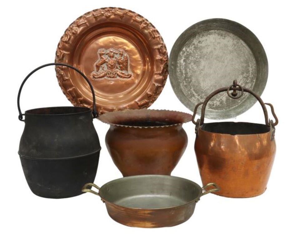 Appraisal: lot of Copper and other metal cookware and housewares including