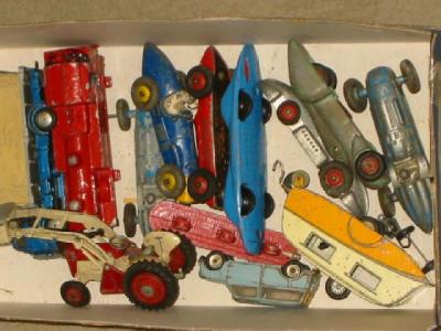 Appraisal: Six Dinky racing cars three other vehicles and three Corgi