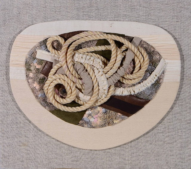 Appraisal: Alison Taylor British - Three rope-work and fabric abstracts mixed