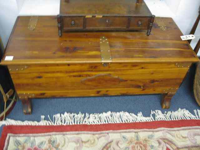 Appraisal: Cedar Chest copper straps hinges