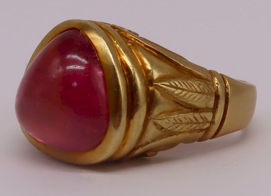 Appraisal: JEWELRY kt Gold and Pink Tourmaline Ring kt yellow gold