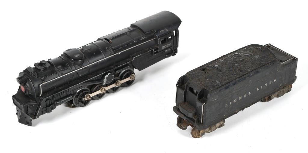 Appraisal: LIONEL GAUGE STEAM LOCOMOTIVE AND TENDERLocomotive Steam engine Engine with