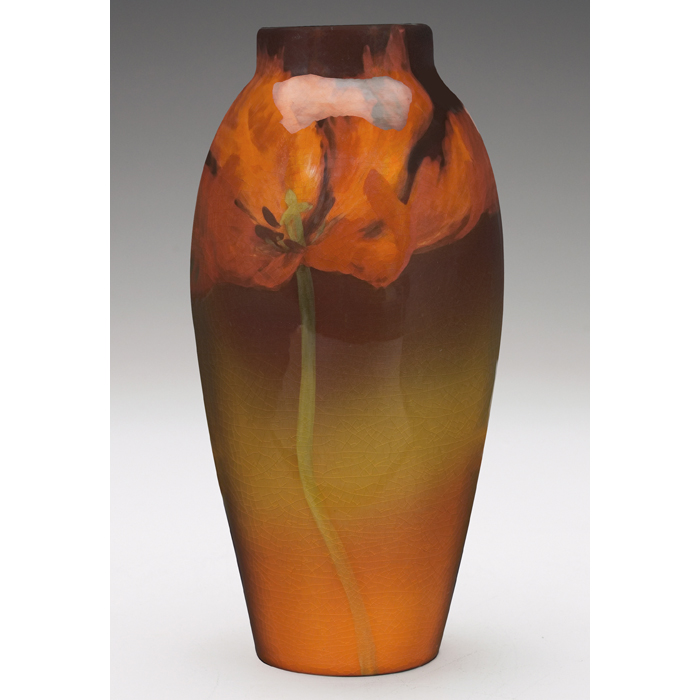 Appraisal: Rookwood vase tapered shape Standard glaze with a nicely painted