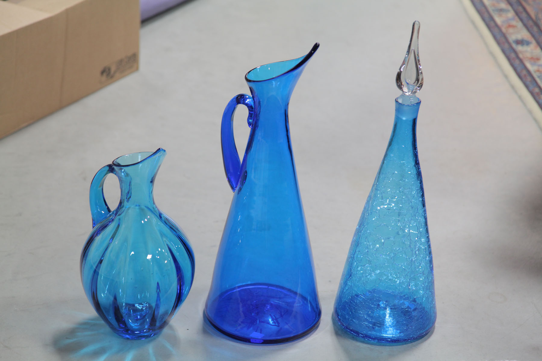 Appraisal: THREE PIECES OF BLENKO GLASS West Virginia second half th