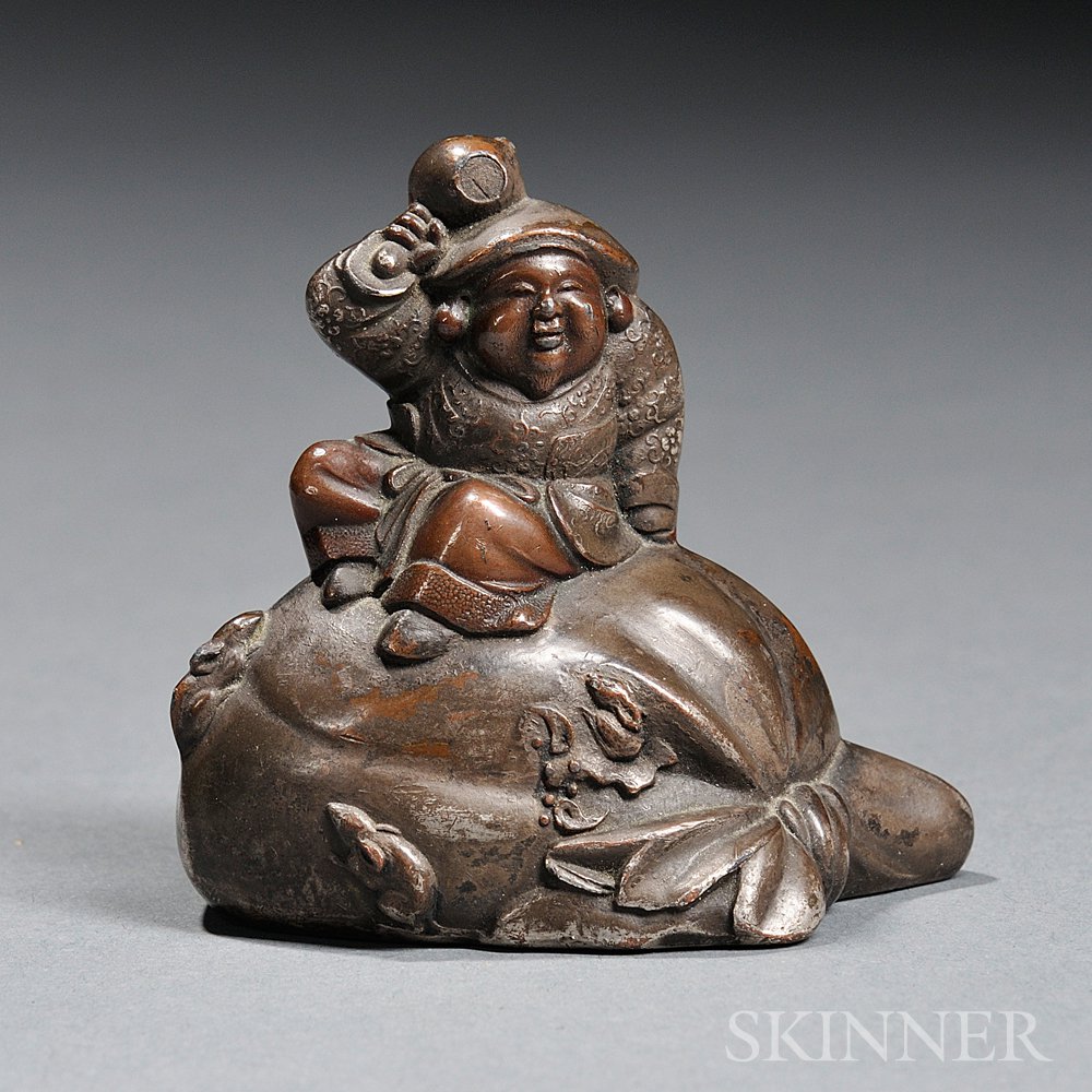 Appraisal: Small Mixed-metal Weight Japan in the form of a man