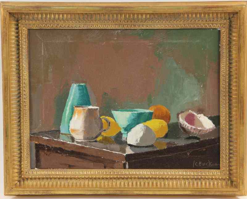 Appraisal: Keith Buckner NC Still Lifeoil on canvas still life with