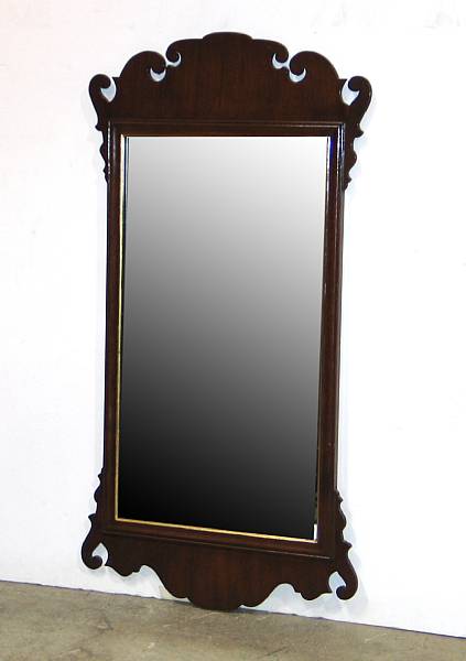 Appraisal: A pair of Chippendale style mahogany mirrors th century height