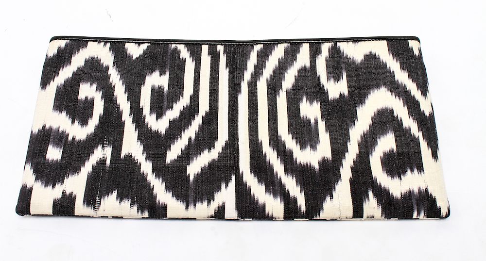 Appraisal: Madeline Weinrib Ladies' Black and White Clutch Madeline Weinrib ladies'