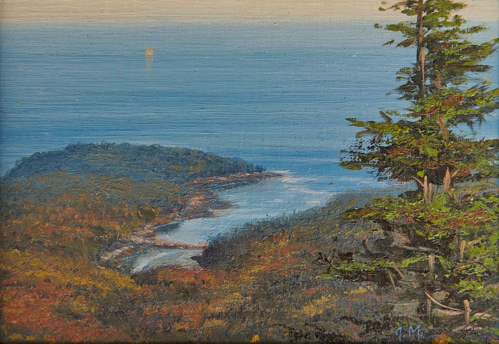 Appraisal: JOSEPH McGURL American b Acadia oil on panel JOSEPH McGURL