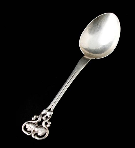 Appraisal: A Danish sterling spoonGeorg Jensen Copenhagen post Length in oz