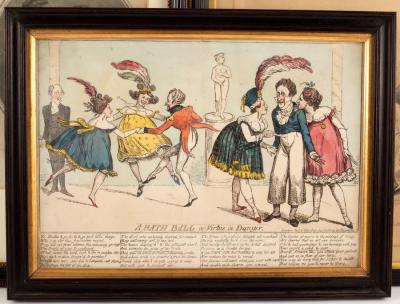 Appraisal: George Cruikshank A Bath Ball or Virtue in Danger hand