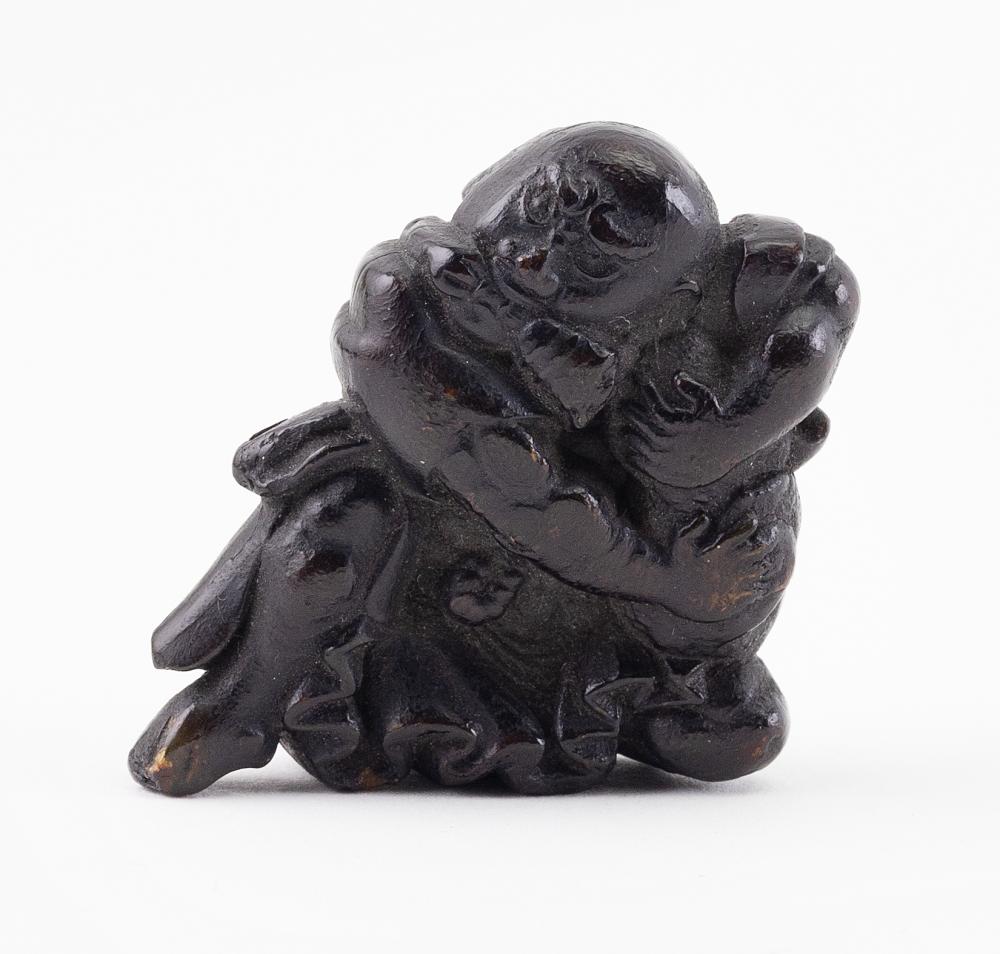 Appraisal: JAPANESE EBONY NETSUKE MEIJI PERIOD HEIGHT JAPANESE EBONY NETSUKE Meiji