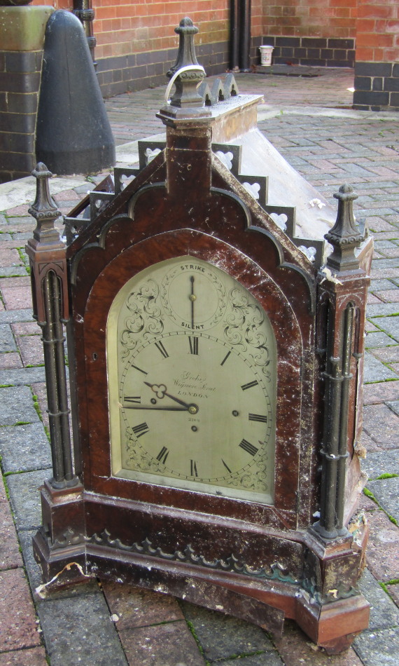 Appraisal: A thC Gothic bracket clock with musical movement by Grohe