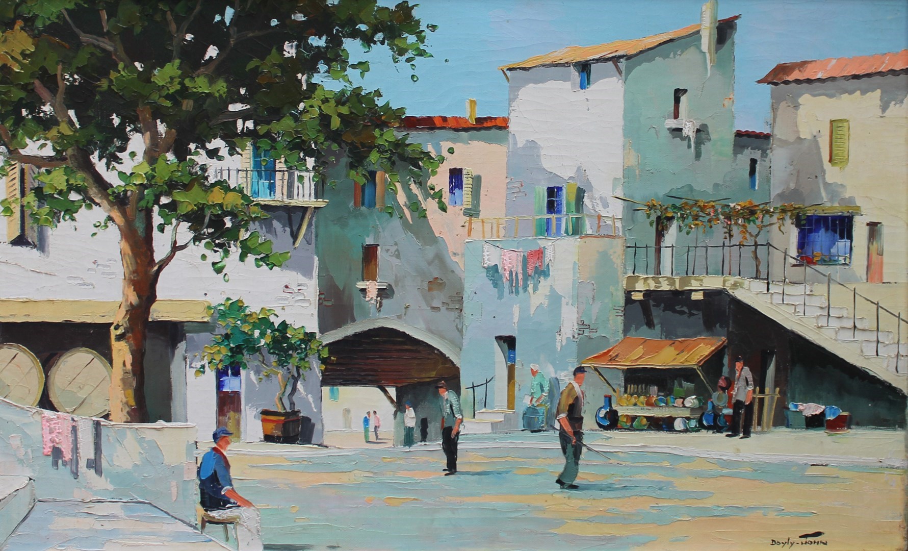 Appraisal: Cecil R Doyly-John - Valbonne above Cannes oil on canvas