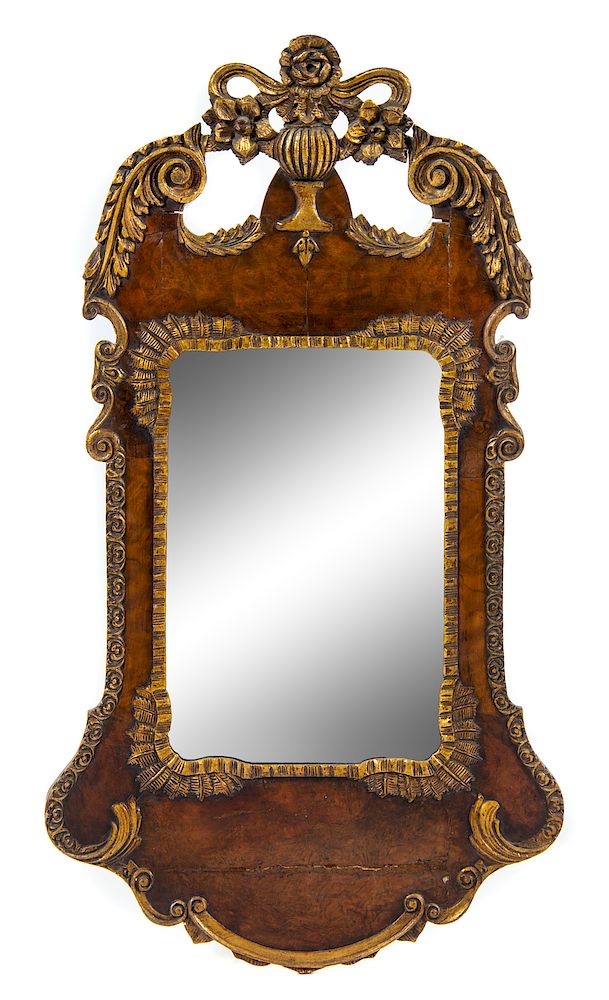 Appraisal: A George III Style Parcel Gilt Mirror LATE A George