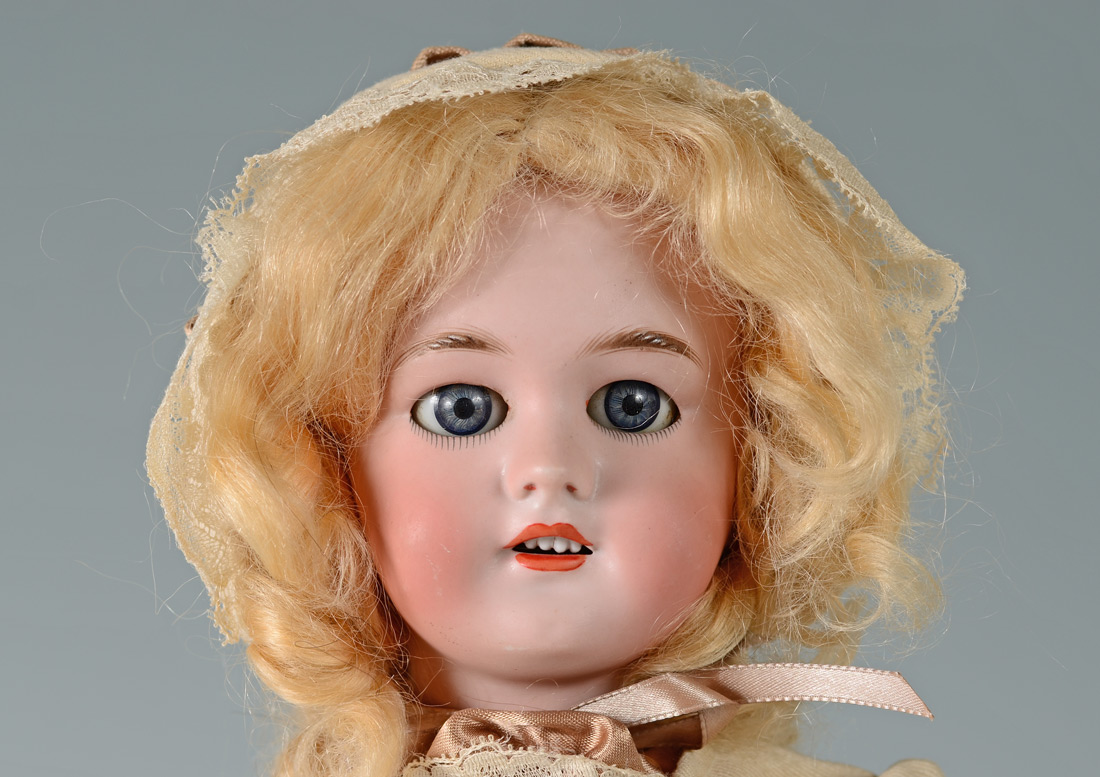 Appraisal: BISQUE HEAD CHILD DOLL Bisque head marked DEP Blonde wig