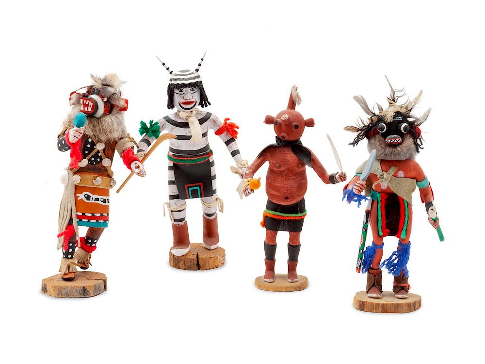 Appraisal: Four Contemporary Hopi Kachinas height of tallest inches Four Contemporary