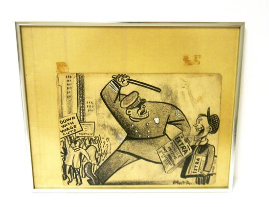 Appraisal: William Gropper American - appears to be original drawing black