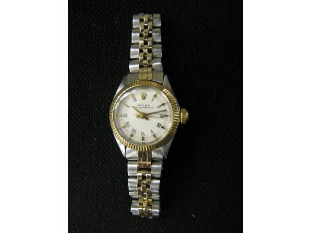 Appraisal: Rolex Ladies' Wristwatch k Yellow Gold stainless steel oyster perpetual