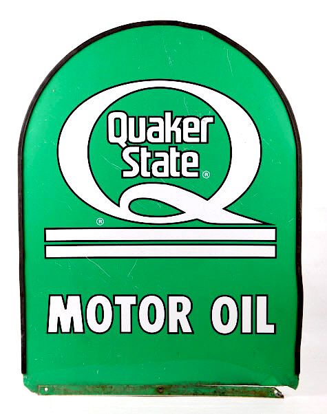 Appraisal: Quaker State Motor Oil Double Sided Sign Featured in this