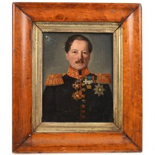 Appraisal: Russian School th century painting Portrait of an officer possibly