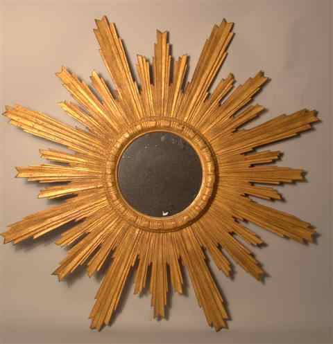 Appraisal: GILTWOOD SUNBURST MIRROR dia in Provenance Property of a McLean