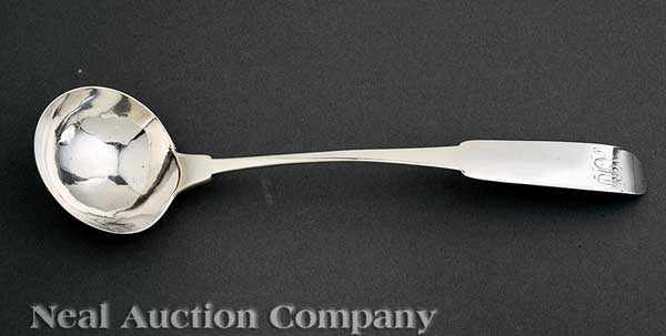 Appraisal: An American Coin Silver Soup Ladle John Bernard Woltz b