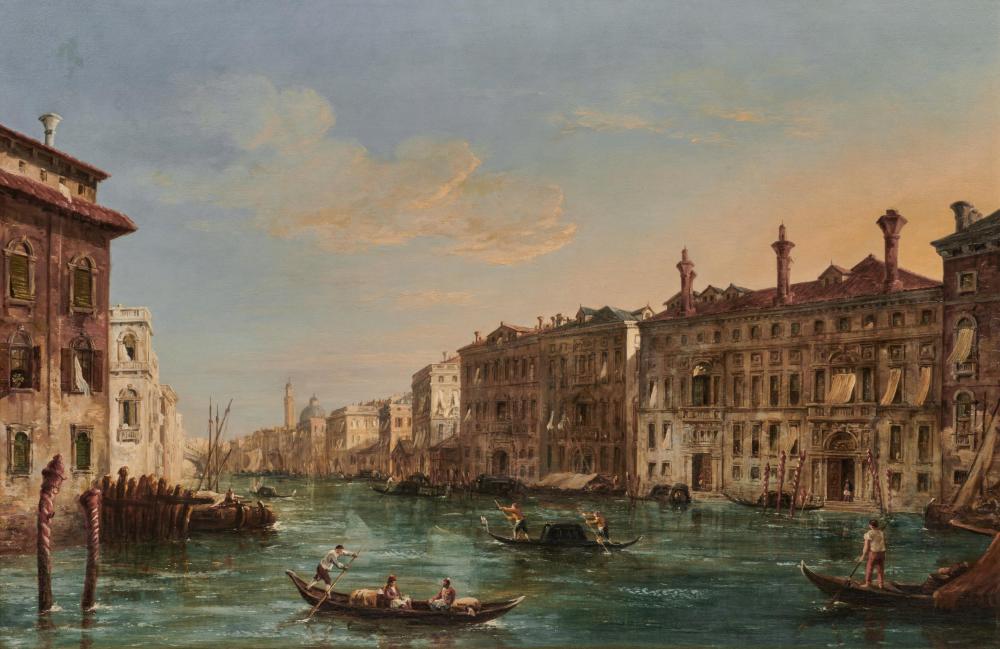 Appraisal: JANE VIVIAN English fl - Grand Canal View oil on