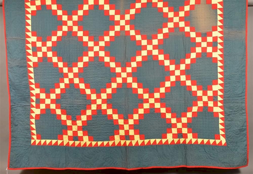 Appraisal: Antique Geometric Pattern Patchwork Quilt Antique Geometric Pattern Patchwork Quilt