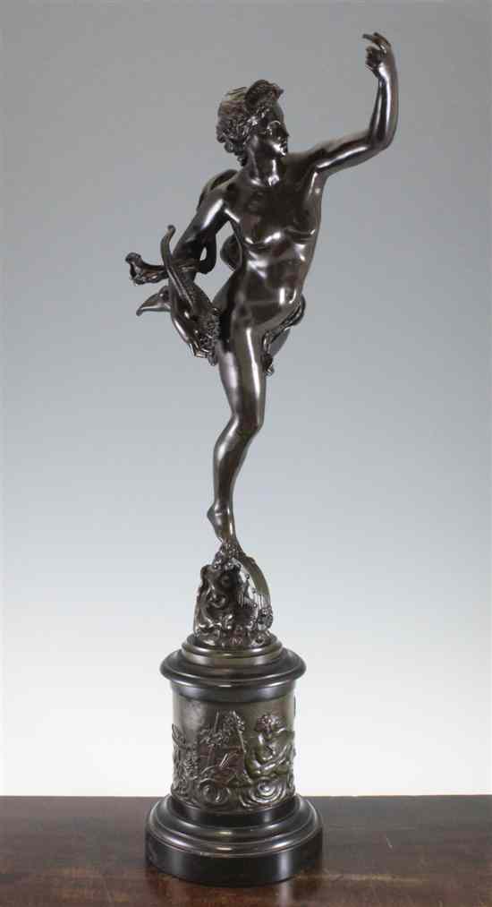 Appraisal: After Giambologna a th century bronze figure of 'Fortune' on