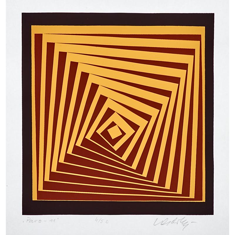 Appraisal: VICTOR VASARELY Hungarian - Condition Report Sheet is smooth and