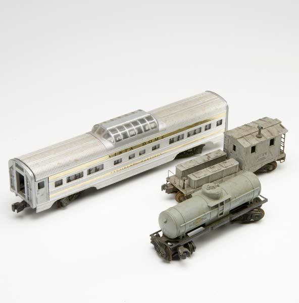 Appraisal: LIONEL TRAIN CARS Nine cars including a Vista Dome President