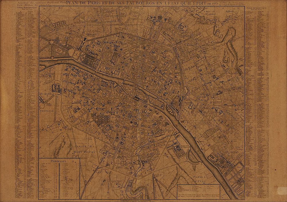 Appraisal: Georges Louis Rouge Plan of Paris Map Georges-Louis Le Rouge