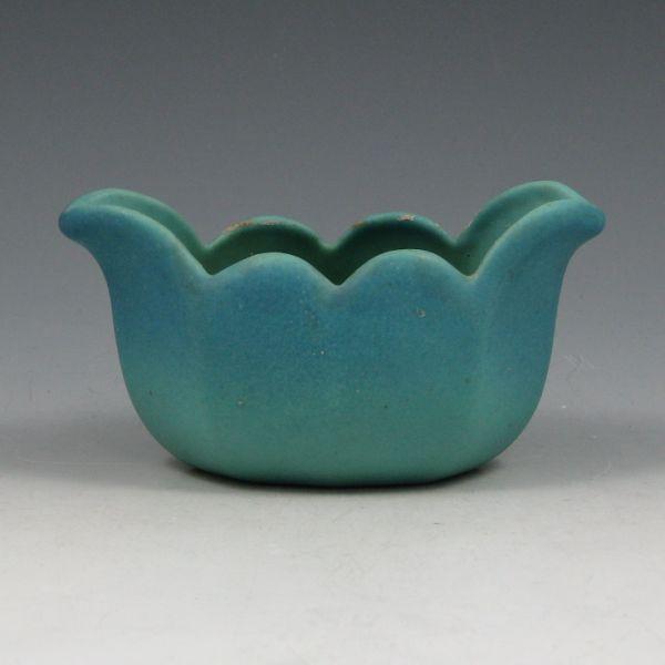 Appraisal: Van Briggle Ming Turquoise tulip bowl from the s- s