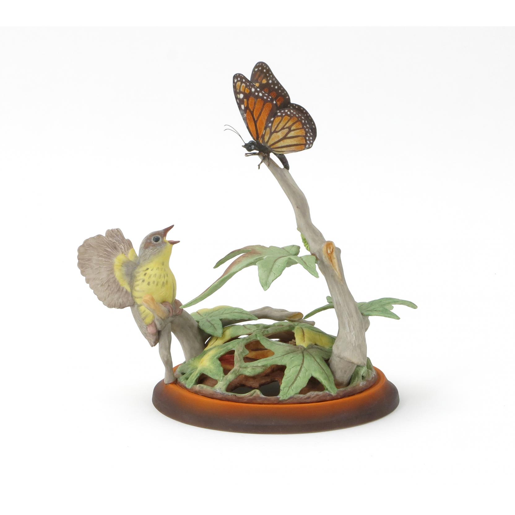 Appraisal: Boehm Porcelain Figural Fledgling Canada Warbler Limited Edition on the