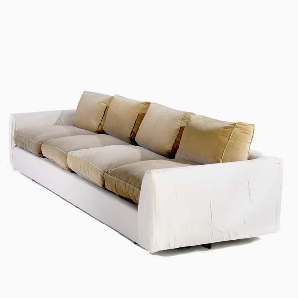 Appraisal: VLADIMIR KAGAN DREYFUSS Four-seat sofa Dreyfuss label x x