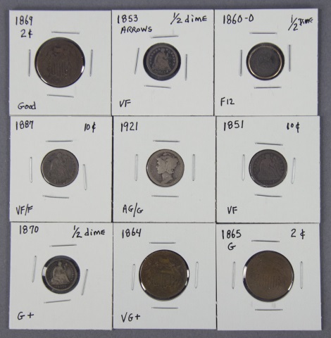 Appraisal: Type Coin GroupConsists of -cent coins - VG G and