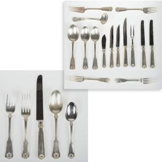 Appraisal: Tiffany Co Shell and Thread silver flatware set th c