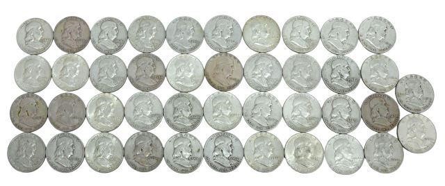 Appraisal: lot of U S Franklin half dollars S D P