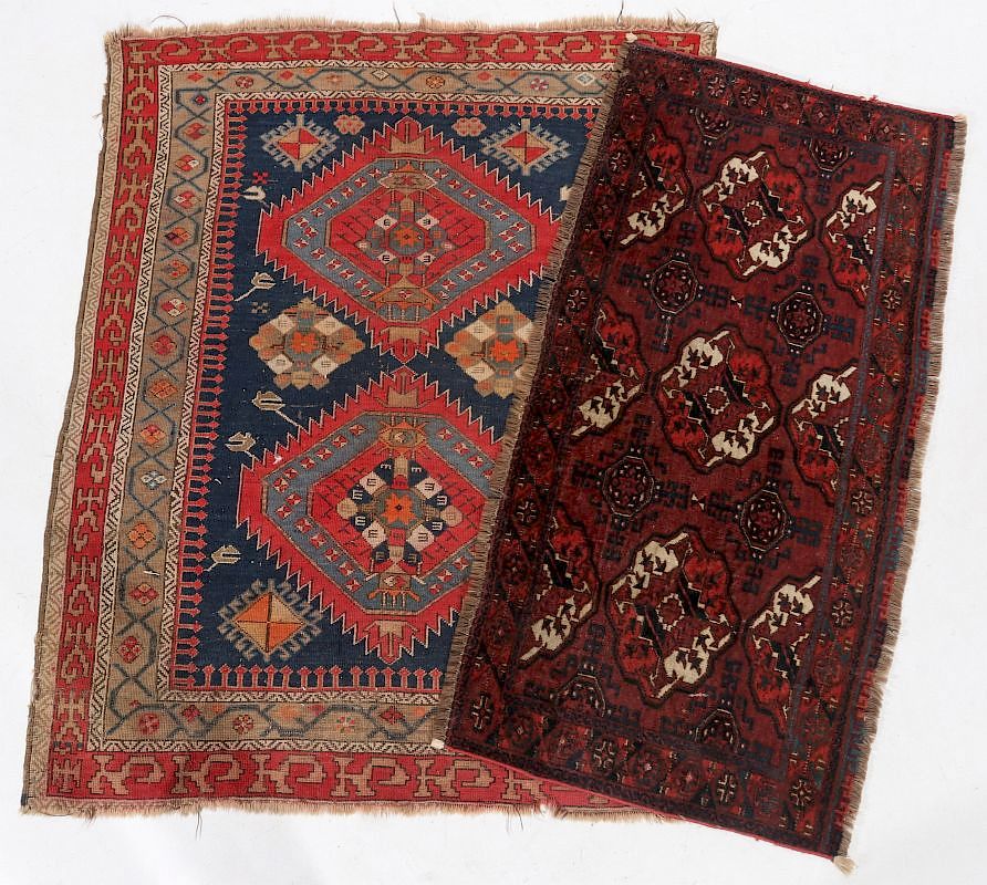 Appraisal: AN ANTIQUE HAND MADE ORIENTAL RUG AND BAG FACE A