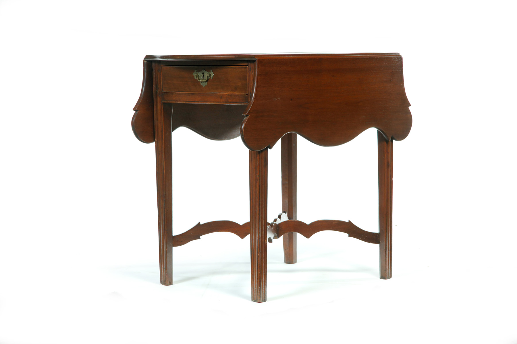 Appraisal: AMERICAN CHIPPENDALE PEMBROKE TABLE Late th century walnut poplar and