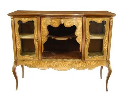 Appraisal: An Edwardian mahogany and gilt metal mounted side cabinet inlaid