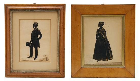 Appraisal: Two Silhouettes Frith the first of a lady in a