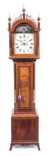 Appraisal: A Federal Mahogany Tall Case Clock Height x width x