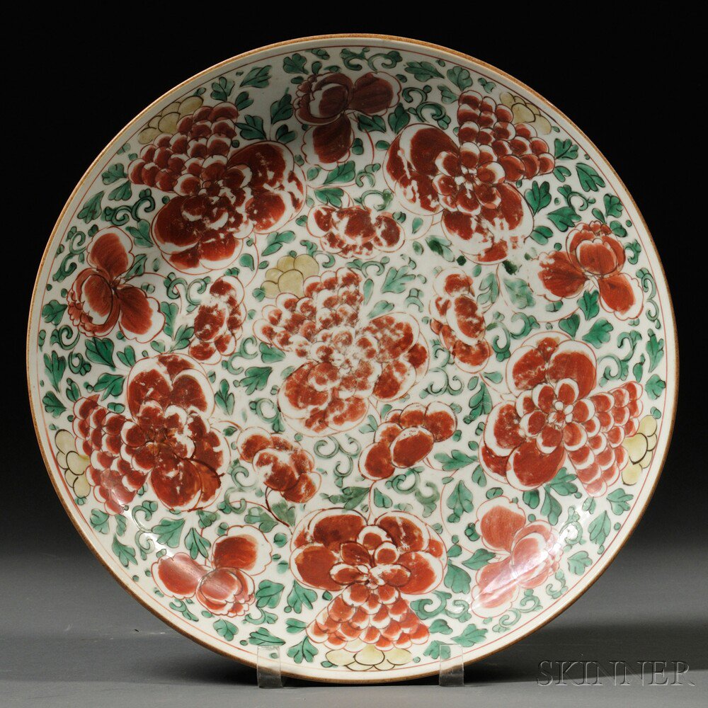 Appraisal: Large Famille Verte Charger China th century overall decoration of