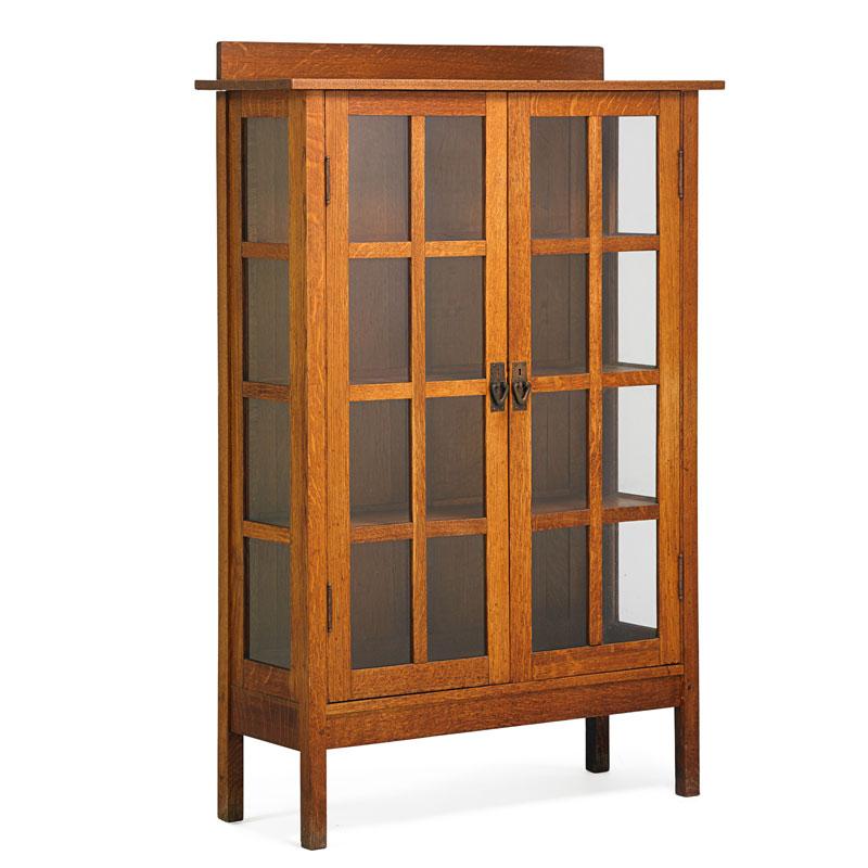 Appraisal: GUSTAV STICKLEY Double-door china cabinet Condition Report Overall very good