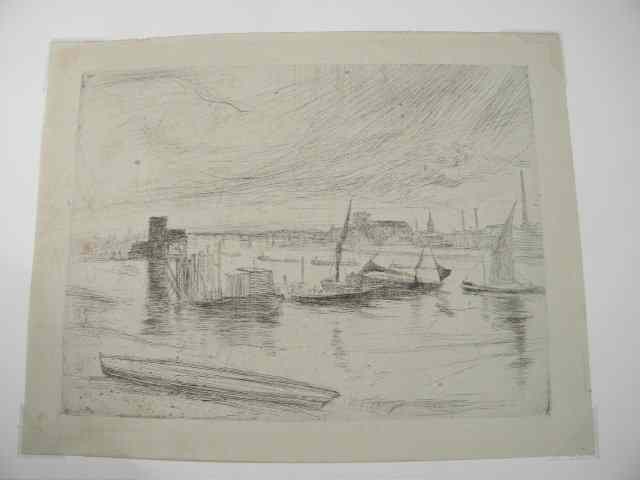 Appraisal: James Abbott McNeill Whistler American - etching and drypoint titled