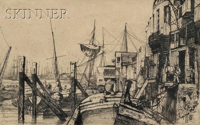 Appraisal: James Abbott McNeill Whistler American - Limehouse third state of